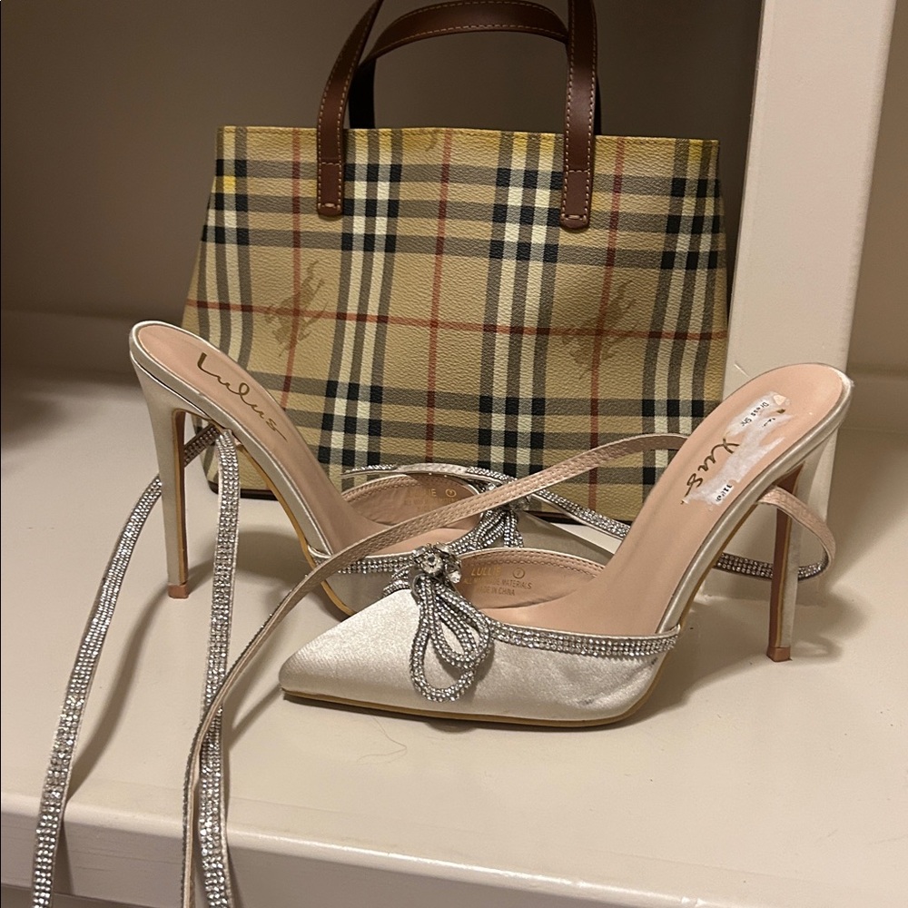 Elegant Silver Women's Heels